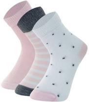 Meias Feminina Cano médio 3 pares Meias Feminina Cano médio 3 pares