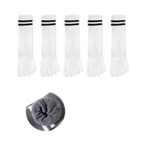 Meias Femininas Antiderrapantes De Cinco Dedos Para Ioga E Pilates, 5 Pares De Meias De Dedo Para