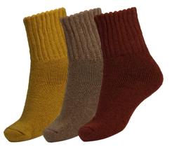 Meias femininas BomKinta, meias grossas de lã quente, de inverno, x3 pares