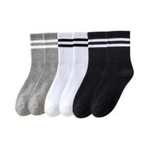 Meias Femininas Cano Médio - 6 Pares, Solidez, Respiráveis e Confortáveis