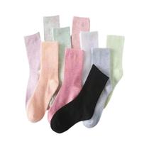 Meias Femininas Coloridas De Algodão, 10 Pares, Respiráveis, Esportivas, Casuais, Verão, Finas,