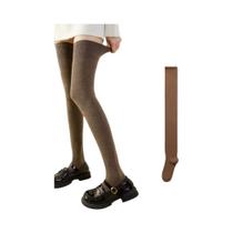 Meias Femininas De Algodão Grossas Para Inverno, Acima Do Joelho, Quentes, Para Primavera,
