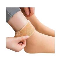 Meias Femininas De Inverno Com Isolamento Grosso, Meias De Caxemira, Veludo De Nylon, Cor Sólida,