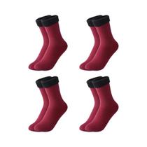 Meias Femininas De Inverno Quentes E Grossas De Veludo Pelúcia Para Botas De Neve E Uso Doméstico,
