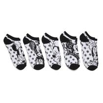 Meias femininas Disney Minnie Mouse, pacote com 5, no Show Meias femininas Disney Minnie Mouse, pacote com 5, no Show