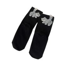 Meias Femininas Divertidas De Algodão Com Estampa De Bumbum De Gato E Ovo, Meias Cano Médio Com