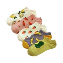 Meias Femininas Engraçadas de Frutas (5 Pares) - Estilo Harajuku - Primavera/Outono