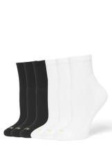 Meias Femininas HUE Mini Cano 6 Pares Branco e Preto Meias Femininas HUE Mini Cano 6 Pares Branco e Preto