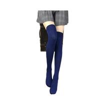 Meias Femininas Longas De Lã Cashmere Acima Do Joelho, Meias De Algodão Sólido Para Coxa, Casuais E