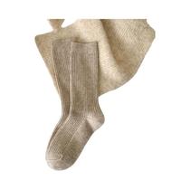 Meias Femininas Retrô Estilo Japonês Quentes E Respiráveis De Cor Sólida Para Outono Casual