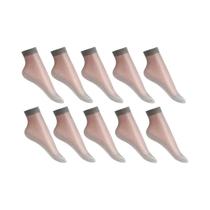 Meias Femininas Ultrafinas Respiráveis de Verão, Meias Leves Transparentes Casuais, 1/10 Pares