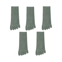 Meias Finas De Algodão Para Homens Com Cinco Dedos, 5 Pares, Corte Baixo, Esportivas, Com Separação