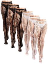 Meias Fishnet Ramede Halloween, 6 pares para mulheres