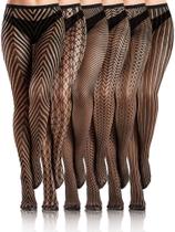 Meias Fishnet Ramede Halloween, 6 pares preta