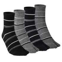 Meias flip-flop UBUMO para homens Tabi Split Toe Geta Cotton x4 Meias flip-flop UBUMO para homens Tabi Split Toe Geta Cotton x4