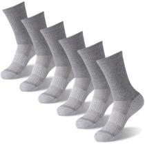 Meias FOOTPLUS Copper Crew Running Hiking Golf 6 pares