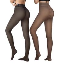 Meias forradas de lã Caprilite para mulheres, 2 pares