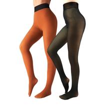 Meias forradas de lã X-CHENG Sheer para mulheres no inverno