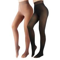 Meias forradas de lã X-CHENG Sheer Thick para mulheres no inverno