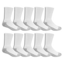 Meias Fruit of the Loom Cushioned Cotton Work Gear, pacote com 10 pares Meias Fruit of the Loom Cushioned Cotton Work Gear, pacote com 10 pares