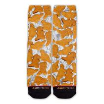 Meias Function Socks com Estampa de Nuggets de Frango em Formato de Dinossauro Meias Function Socks com Estampa de Nuggets de Frango em Formato de Dinossauro