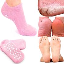 Meias Gel Hidratação Feminina Spa Tratamento Ressecamento