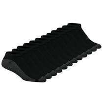 Meias Hanes Low Cut Max Cushion Masculina Preta 6-12 (pacote 12) Meias Hanes Low Cut Max Cushion Masculina Preta 6-12 (pacote 12)
