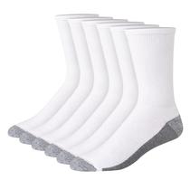 Meias Hanes Max Cushion Brancas Cano Médio Tamanho 12-14 US Meias Hanes Max Cushion Brancas Cano Médio Tamanho 12-14 US