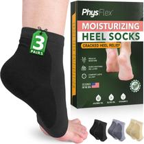 Meias hidratantes de calcanhar PhysFlex para calcanhares rachados, 3 pares