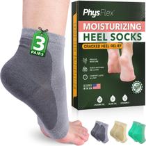 Meias hidratantes de calcanhar PhysFlex para calcanhares rachados, 3 pares
