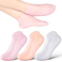 Meias hidratantes de silicone SATINIOR, 3 pares para mulheres e homens