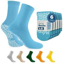 Meias Hospitalares TenderGentle Antiderrapantes - 6 pares - Azul - Tamanho Grande Meias Hospitalares TenderGentle Antiderrapantes - 6 pares - Azul - Tamanho Grande