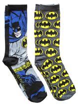 Meias Hyp DC Comics Batman Grey Pattern para homens, tamanho 6-12