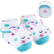 Meias Infantil Antiderrapante Com Chocalho Coelho 14486 Buba