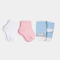 Meias Infantil Kit 3 Pares Estampada Baby Lupo 2000