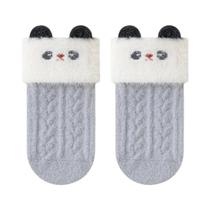 Meias Infantis De Inverno Quentes Com Desenhos Animados, Meias Grossas De Cano Médio Macias Para