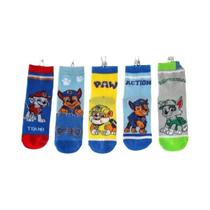 Meias Infantis De Verão Em Malha Fina De Algodão PAW Patrol Respiráveis Cano Médio Para Meninos,