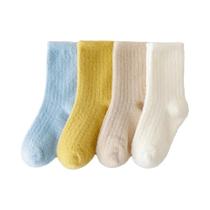 Meias Infantis Forradas De Lã Grossa Para Meninos E Meninas, 4 Pares De Meias Quentes De Laço Para Meias Infantis Forradas De Lã Grossa Para Meninos E Meninas, 4 Pares De Meias Quentes De Laço Para