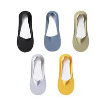 Meias Invisíveis De Silicone Respiráveis Para Mulheres, 5 Pares, Confortáveis, Ultra-finas, Sem