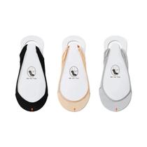 Meias Invisíveis Femininas 3 Pares Verão Antiderrapantes De Silicone Fino Seda Gelada Salto Alto