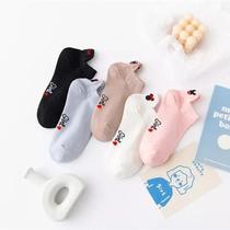 Meias Invisíveis Finas Para Crianças 5 Pares Primavera Verão Meias Curtas De Desenho Japonês