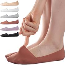 Meias invisíveis Sofier para mulher, 6 pares, antiderrapantes e finas