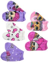 Meias L.O.L. Surprise! Pacote Girls' Big 5, não comparecimento, tamanho 6-8,5