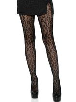 Meias Leg Avenue Dark Alternative Animal Fishnet Leopard