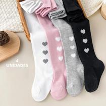 Meias Leggings De Espessura Média Para Meninas, 4 Peças, Para Uso Diário E Apresentações Escolares Meias Leggings De Espessura Média Para Meninas, 4 Peças, Para Uso Diário E Apresentações Escolares