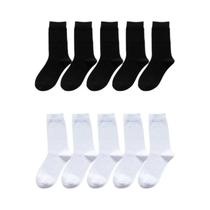 Meias Longas Masculinas Tamanho 38-45 5/10 Pares Alta Qualidade Primavera Outono Presentes Casuais
