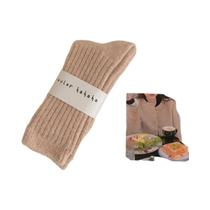 Meias Longas Térmicas De Lã Cashmere Para Mulheres, Estilo Harajuku, Cor Sólida, Quentes E Grossas