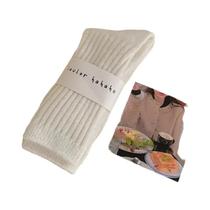 Meias Longas Térmicas De Lã Cashmere Para Mulheres, Estilo Harajuku, Cor Sólida, Quentes E Grossas
