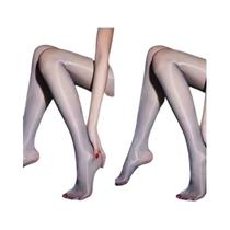 Meias Longas Ultrafinas De Cetim Brilhante De Alta Elasticidade Para Mulheres, Meias Justas Com Óleo