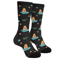 Meias LUMANSITTER Cute Capybara Bath Novelty Crew 40cm